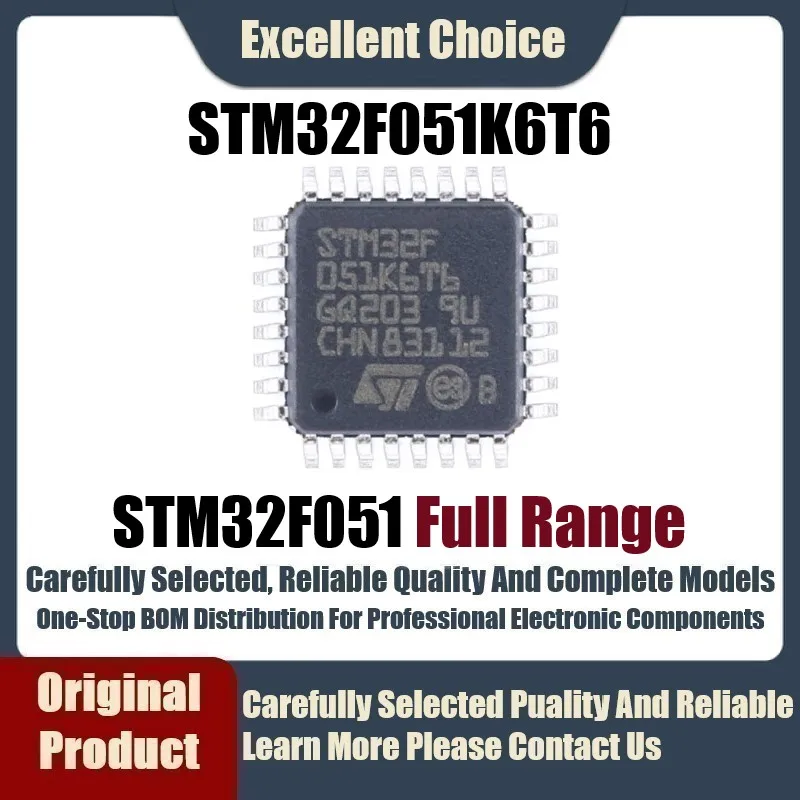 Оригинальный оригинальный аутентичный STM32F051K6T6 STM32F 051K6T6 STM32F051 K6T6 48 МГц в упаковке, фотоконтроллер для микроконтроллера-MCU, 1-5 шт./партия