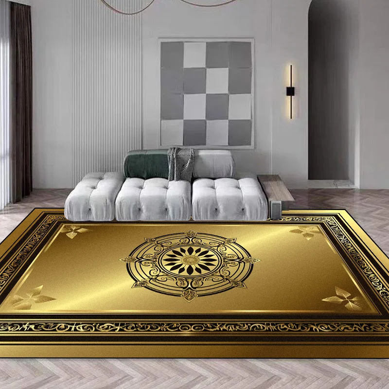 Роскошные ковры в европейском стиле для гостиной золотой ковер домашний диван