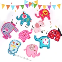 cute elephant children kids patches for clothing baby jumbo badges iron on embroidered patch applique stickers on clothes diy