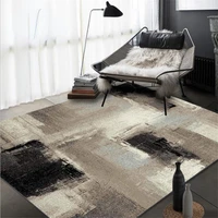 modern fashion black gray abstract pattern rugs home bedroom decor crystal velvet carpets customized floor mats