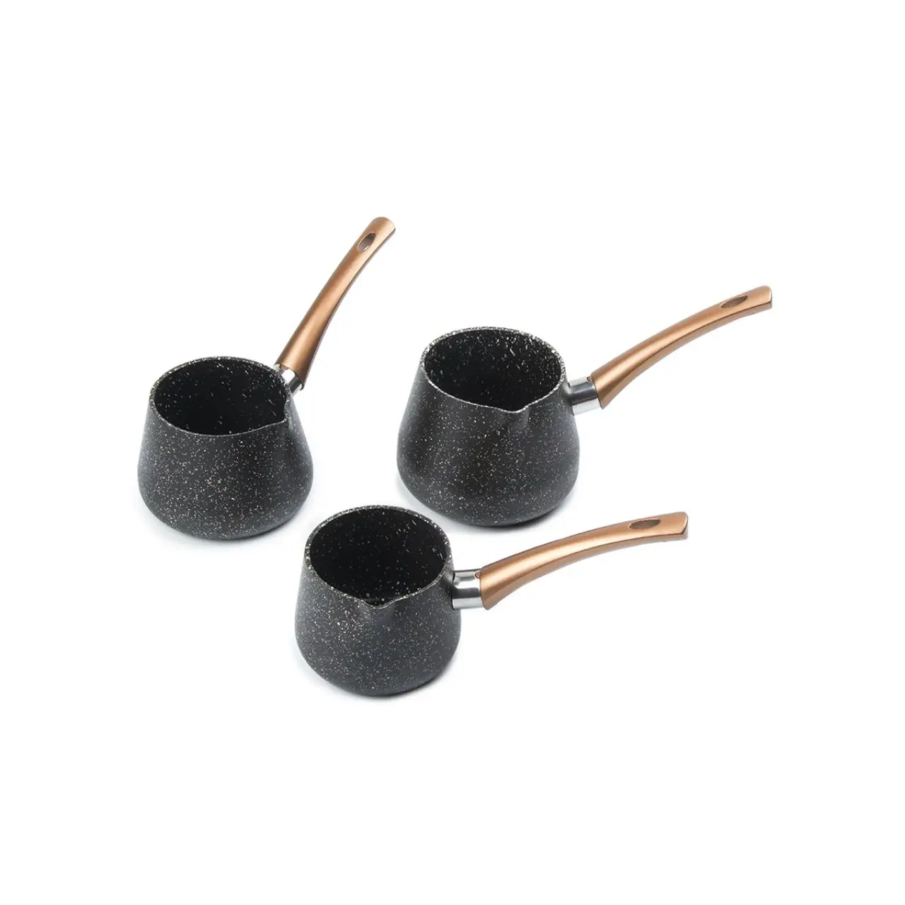 

EWs black color 3 piece coffee pot set