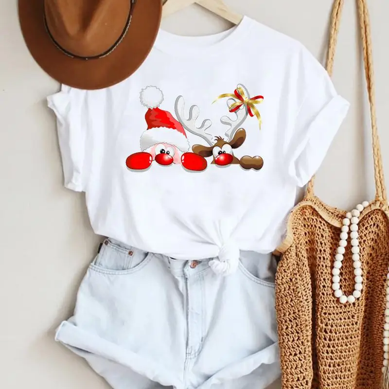 

Женская зимняя футболка с коротким рукавом, с принтом животных