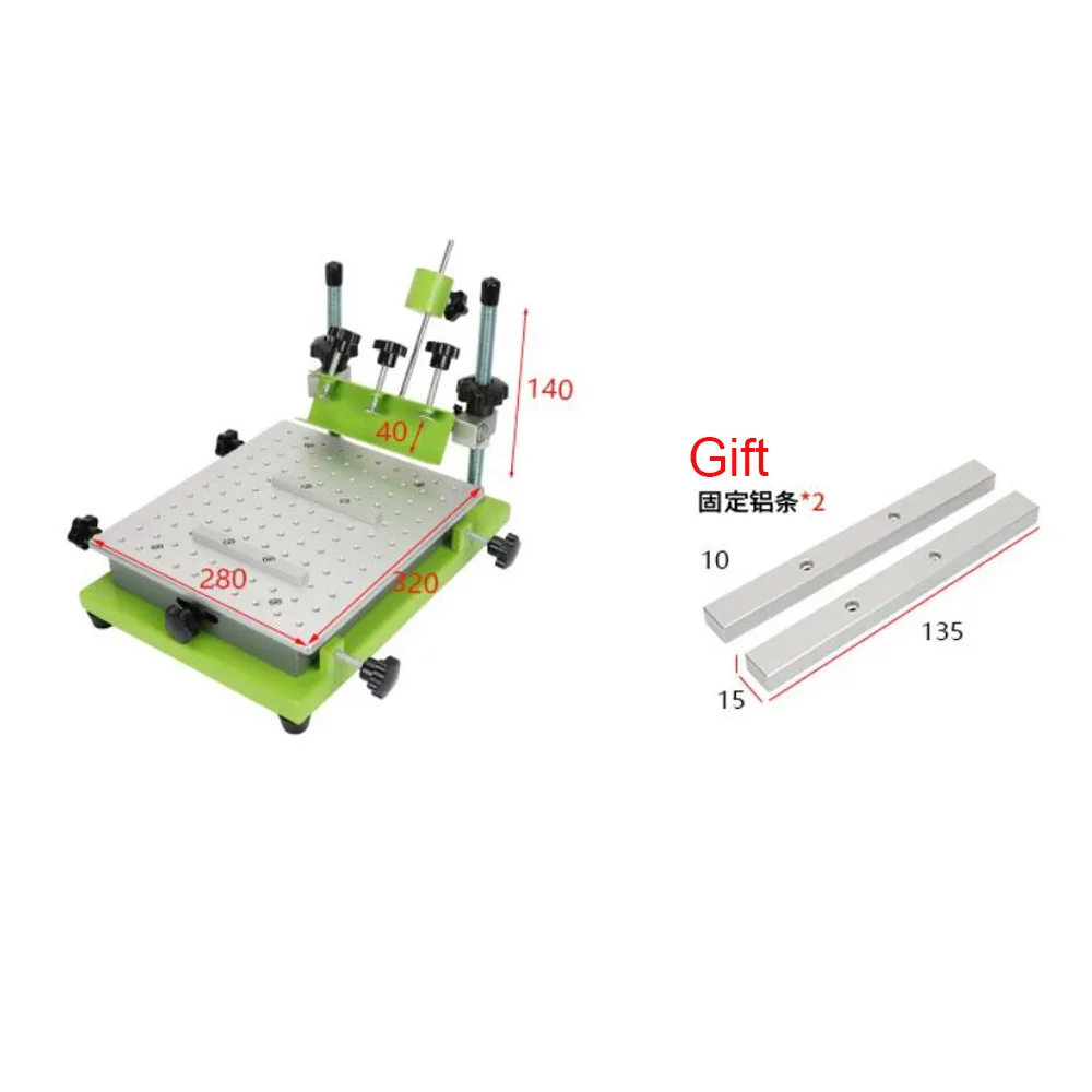X мм высокоточная ручная трафаретная печатная машина SMT паяльная паста плата