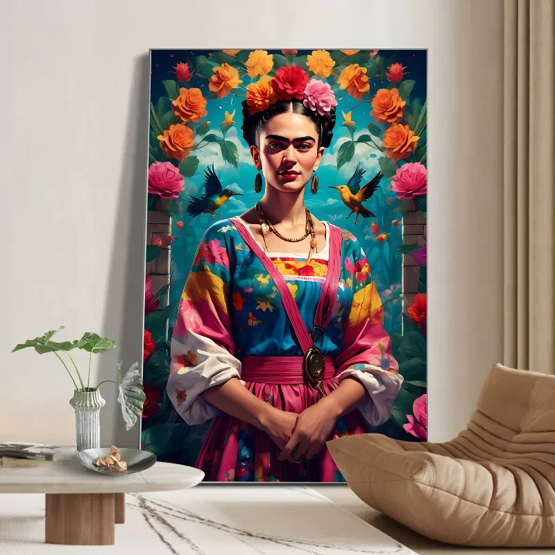 F-frida Painting K-kahlos Whitepaper Poster Waterproof Paper Sticker Coffee House Bar Aesthetic Art Wall