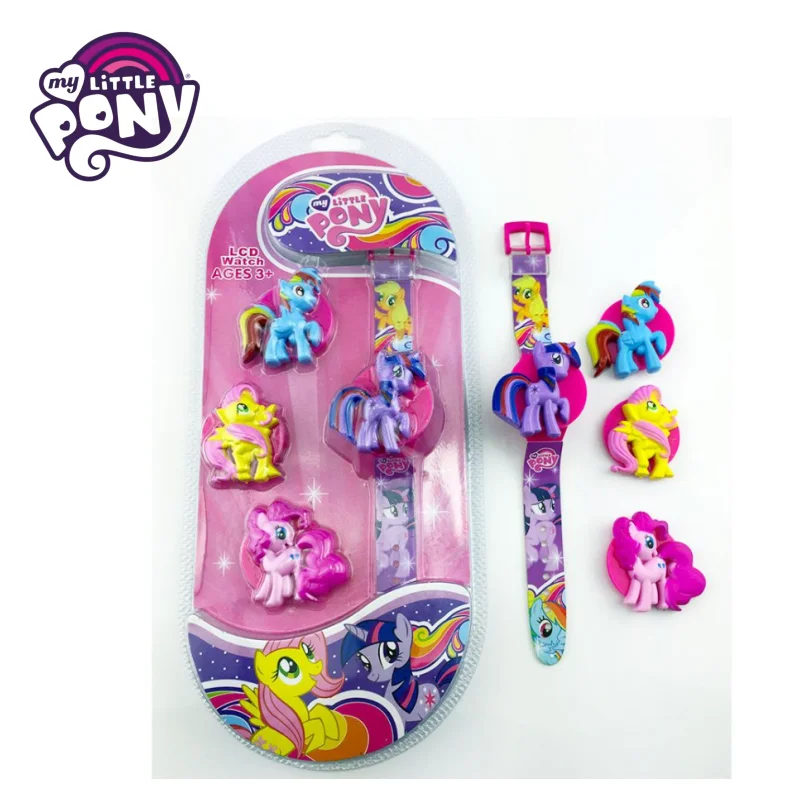

Оригинальные детские часы My Little Pony Series Ziyue Rourou, милые Мультяшные электронные часы с куклой, детские игрушки для студентов, подарок на день рождения