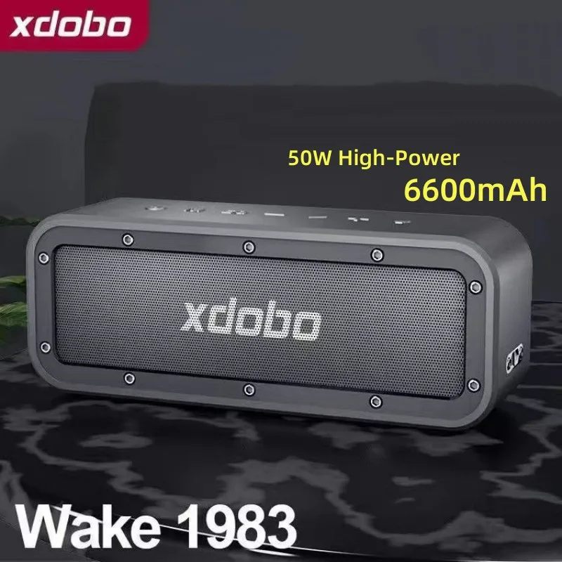 XDOBO Wake1983 50W Bluetooth Speaker Portable Outdoor High-power Wireless Subwoofer Waterproof Sound Column Caixa De Som Boombox