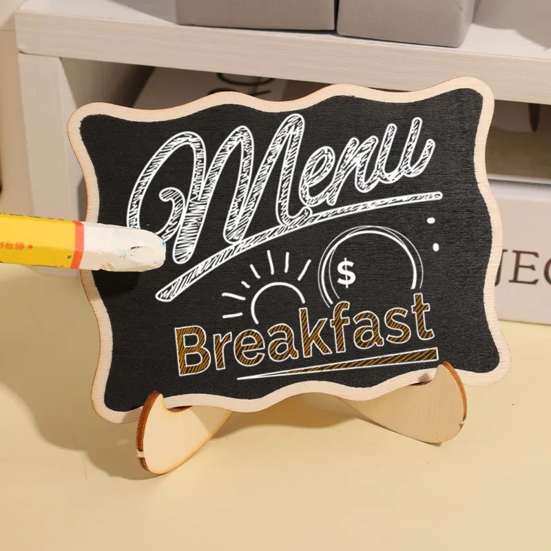 Портативная деревянная доска 10/1 шт. мини-доска для сообщений этикетка значок