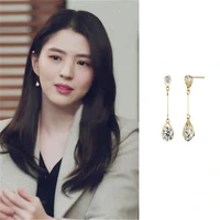 line drops korean drama world of the married kim hee ae same style earrings new style elegant high qualityearrings retro unique