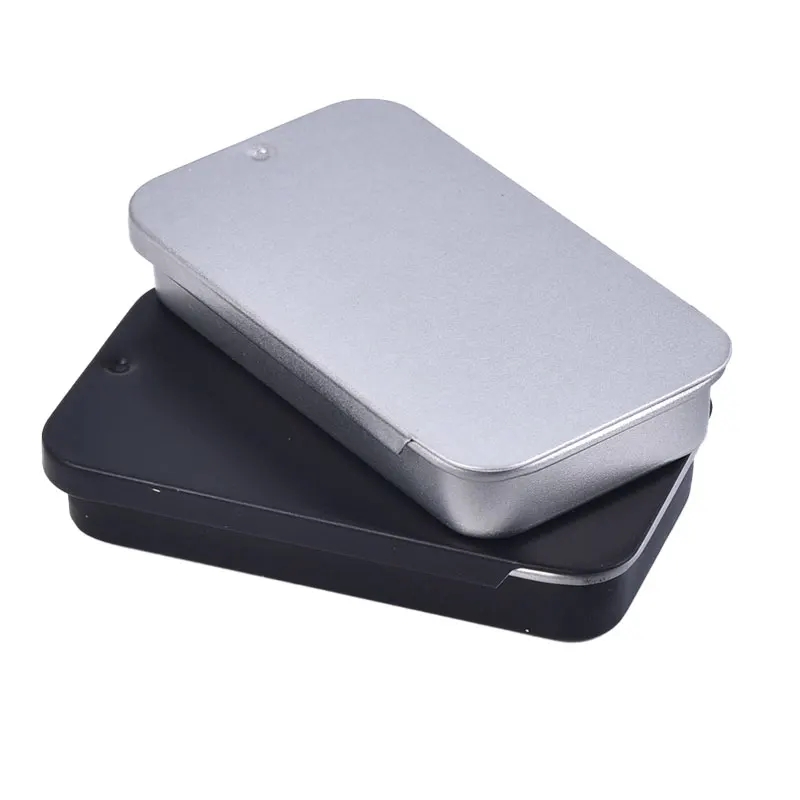 

1PC Mini Iron Box Slide Cover Storage Box Wedding Portable Tin Boxes Container