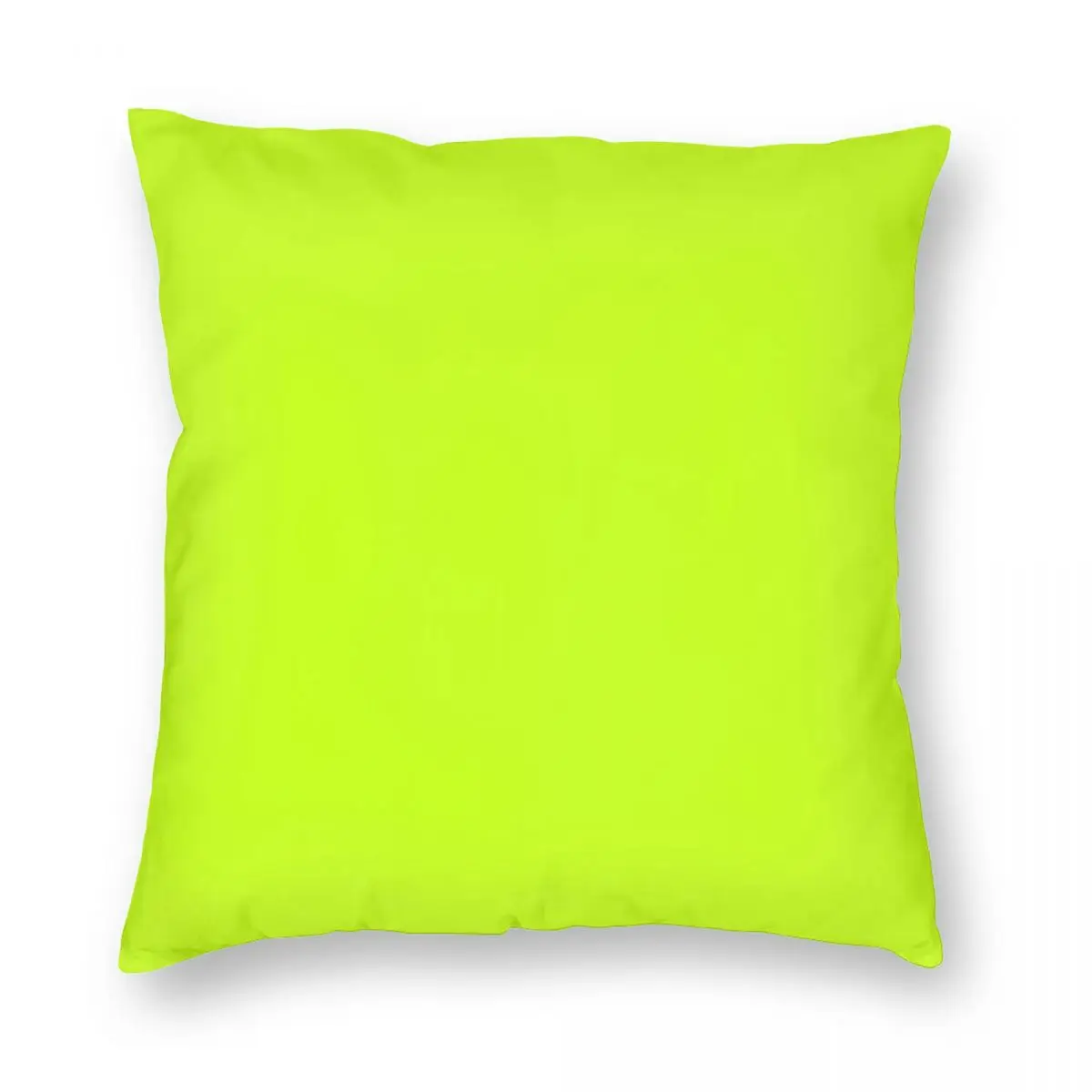 

Bright Fluorescent Neon Lime Green Square Pillowcase Polyester Velvet Pattern Zip Decor Sofa Seater Cushion Cover 18 x 18 Inch