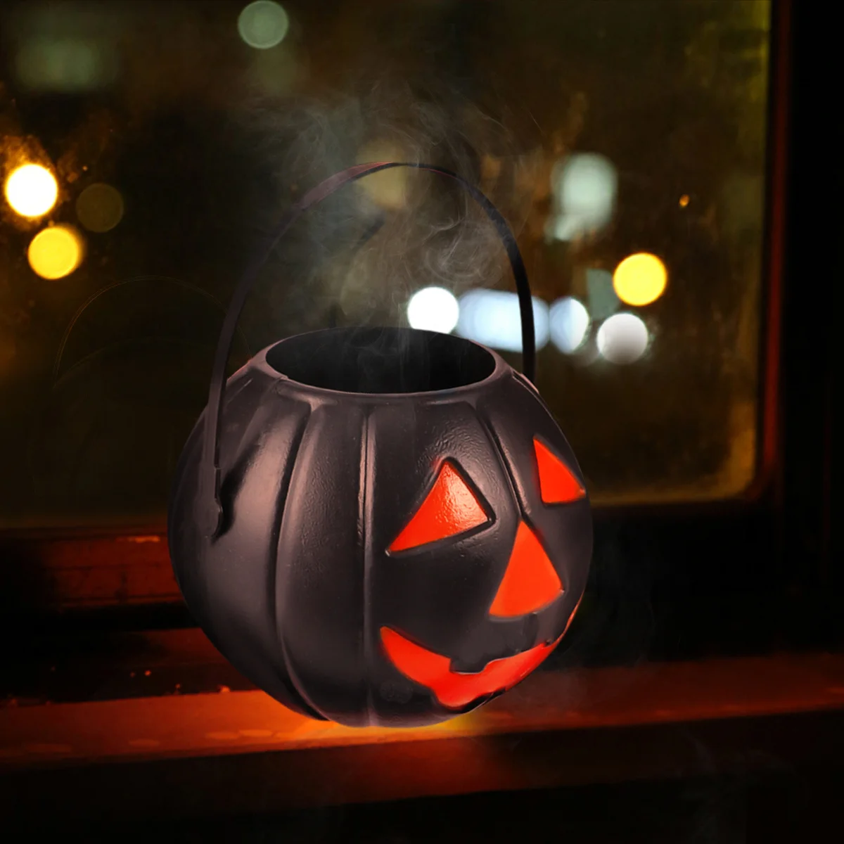 

Pumpkin Props Candy Bucket Decorations Pail Light Supplies Lanterntreat Jar Mini Holder Decoration Lightsup Atmosphere