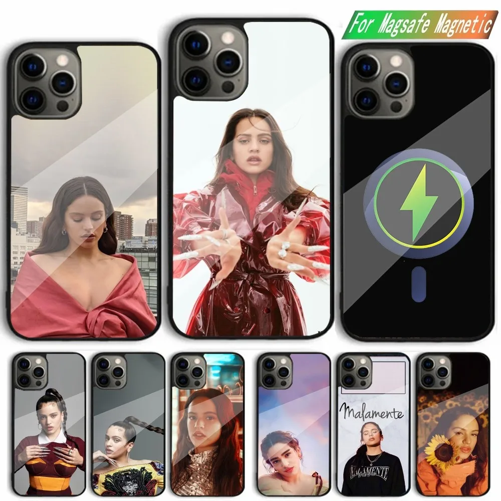 R-Rosalia S-испанский певец чехол для телефона iPhone 15 14 13 12 11 Plus Pro Max Mini Magsafe Магнитная
