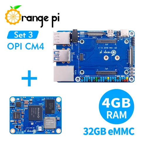 Плата основания Orange Pi CM4 4G32G + CM4, компьютерный модуль DDR4 RK3566 Orange Pi, 4 Wi-Fi Bluetooth BLE Orangepi CM4, компьютер с одной платой