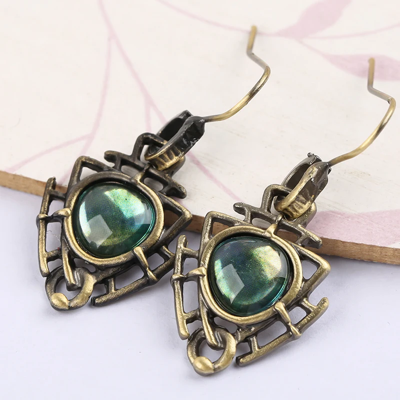 Vintage Heart Triangle Drop Earrings Retro Gothic Hanging Dangle For Women Wedding Fashion Jewelry Party Gifts Z4P363 | Украшения и