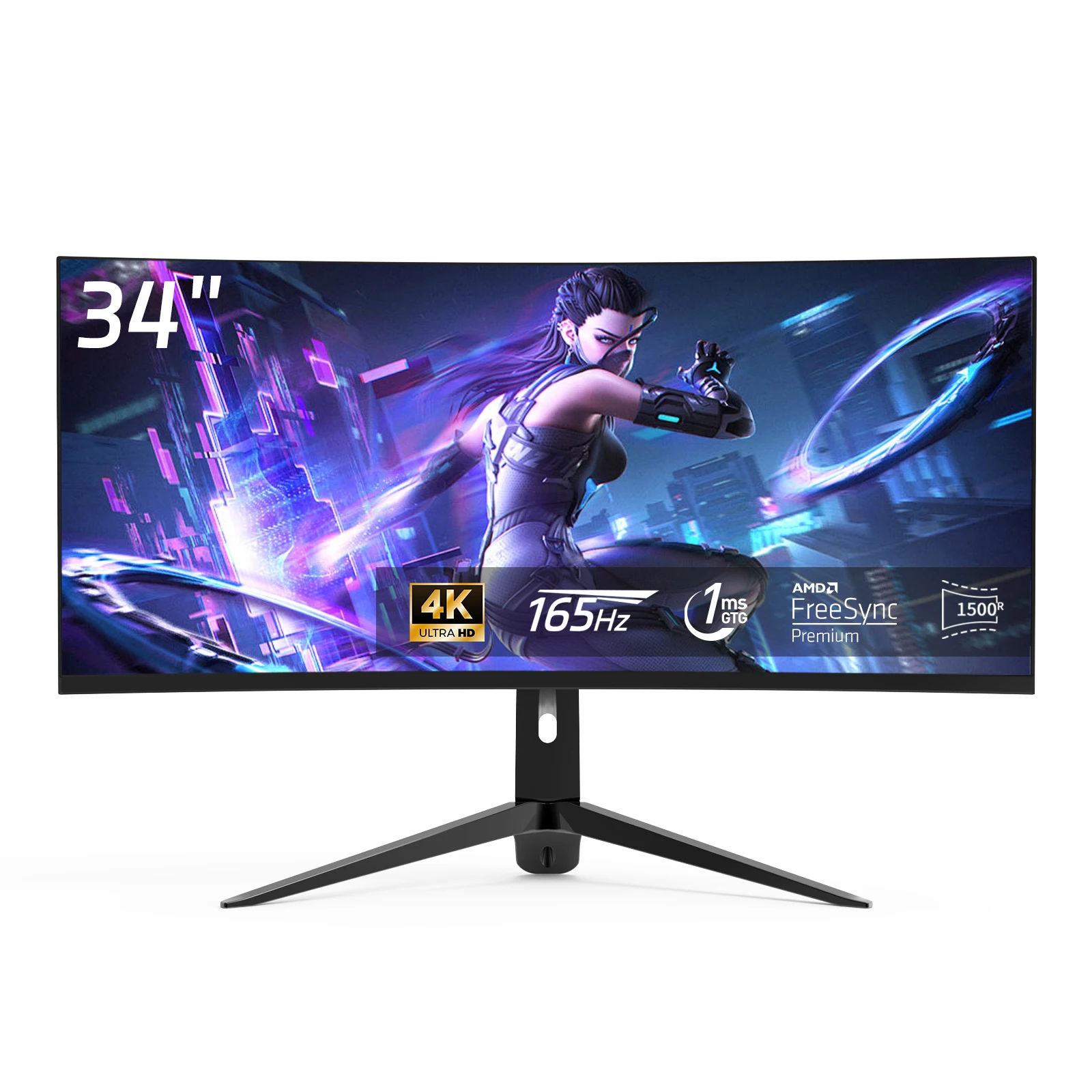 Фото Изогнутые мониторы 24, 32, 34 дюйма, IPS LCD, 144 Гц, 165 Гц, 4K, 1080P, 3440*1440P, ультраширокий игровой монитор для рабочего стола №2