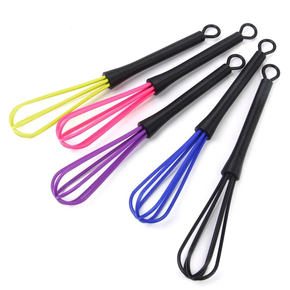 

Whisk Egg Mixer Salon Dye Ballon Hair Stirrer Color Whisks Beater Balloon Kitchen Mini Hand Silicone Hairdresser Whip Cooking