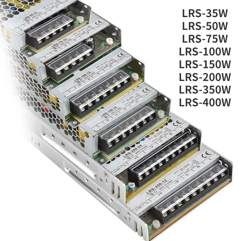 

220V To 12V Power Supply 5v 3a Source Ac To Dc 24V 36V 10a 48V 35W 50W 75W 100W 200W 150W 350W LRS Industrial Smps Single Phase