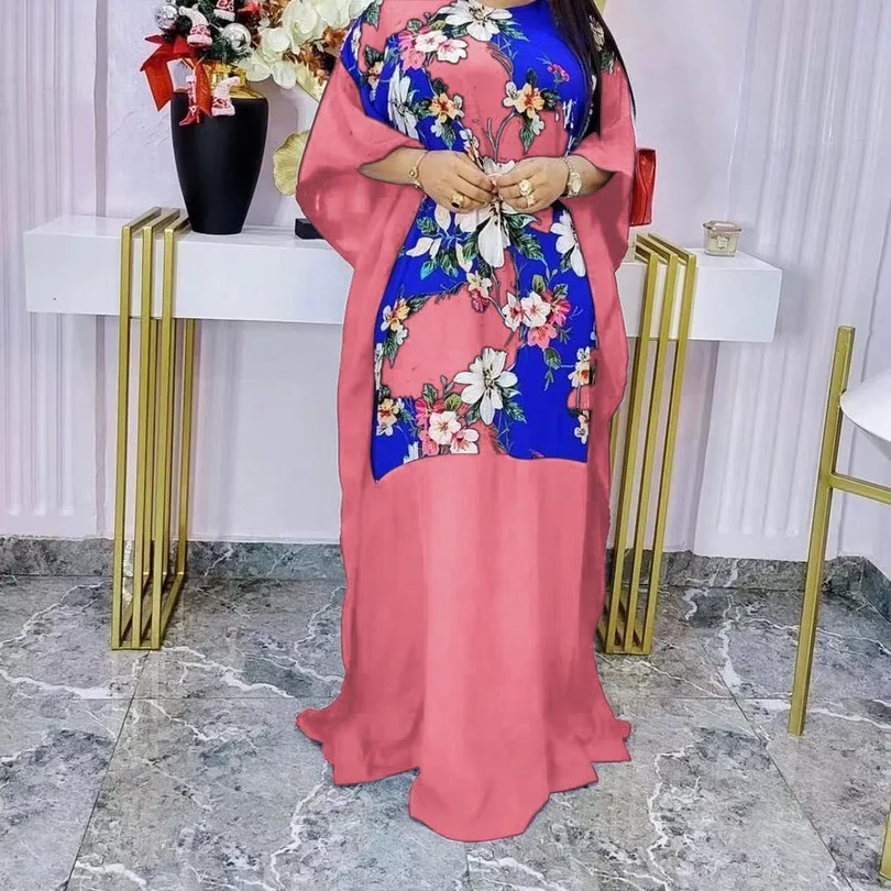 

Африканские платья для женщин, традиционный наряд с принтом Анкары Дашики, длинное платье в стиле бохо с цветочным принтом, женское платье, ...