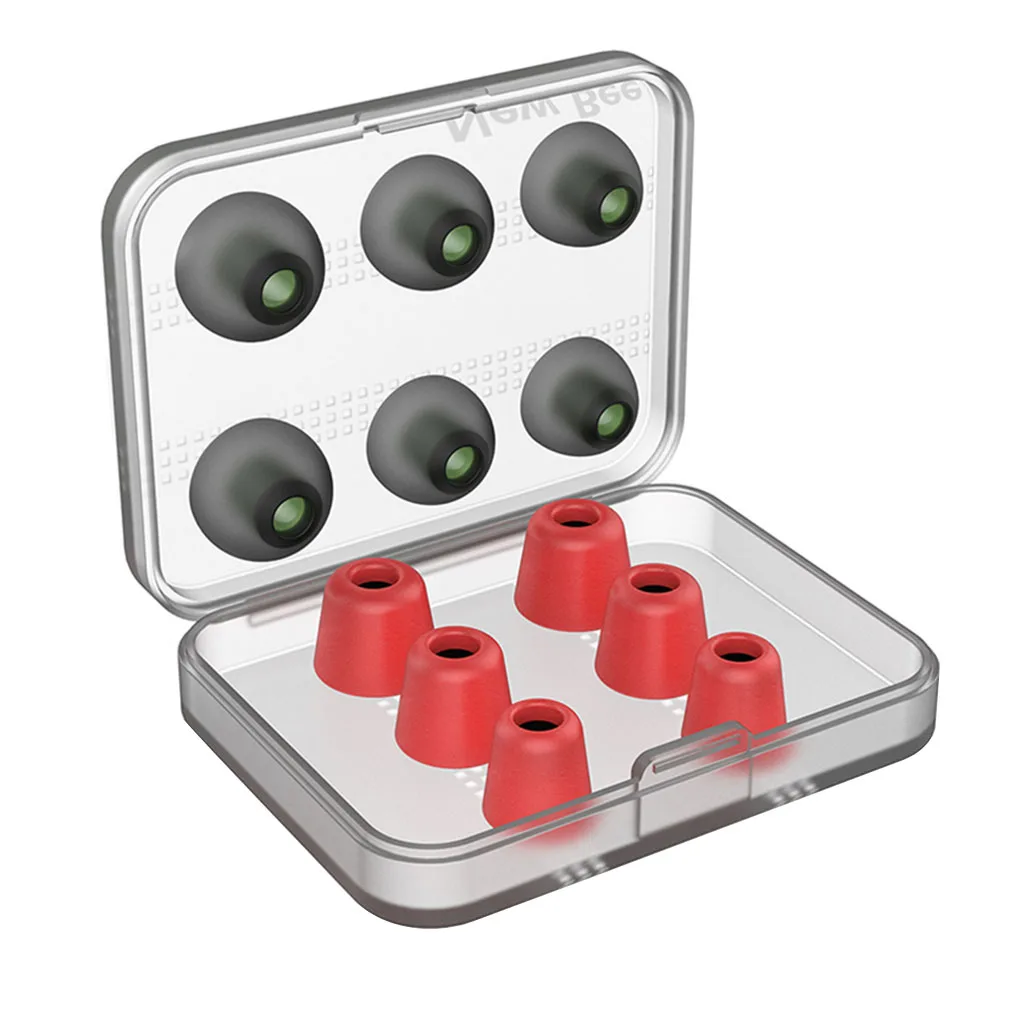 

Silicone Earphone Cover Elastic Sponge Replacement Earbud Tips with Storage Box Headset Tips