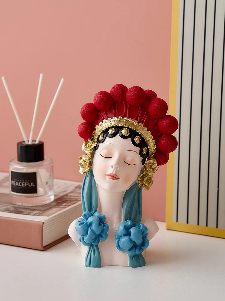 

Peking Opera Beauty Lady Figurines Home Decoration