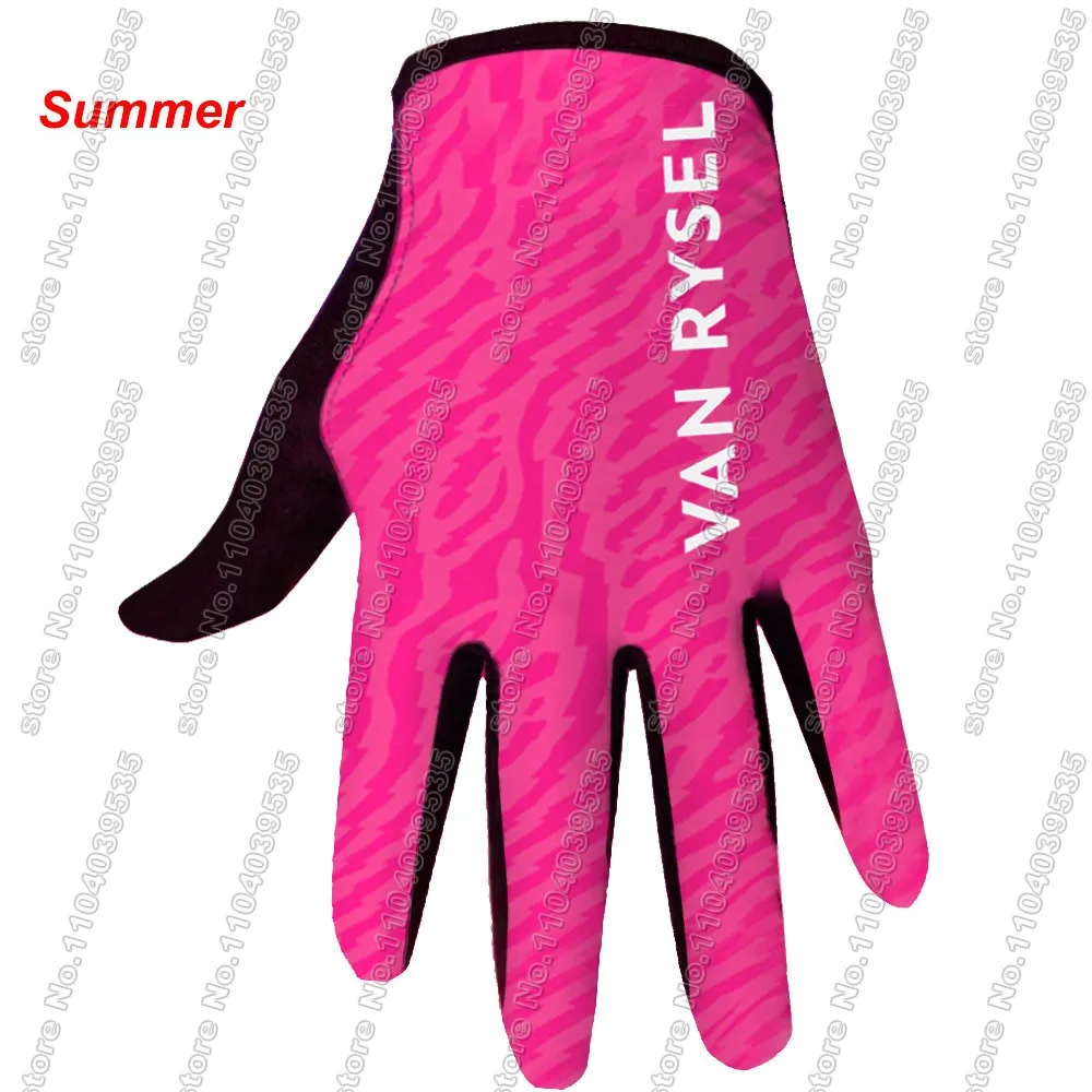 Велосипедные перчатки Van Rysel коллекция 2024 зимние трикотажные изделия розовые