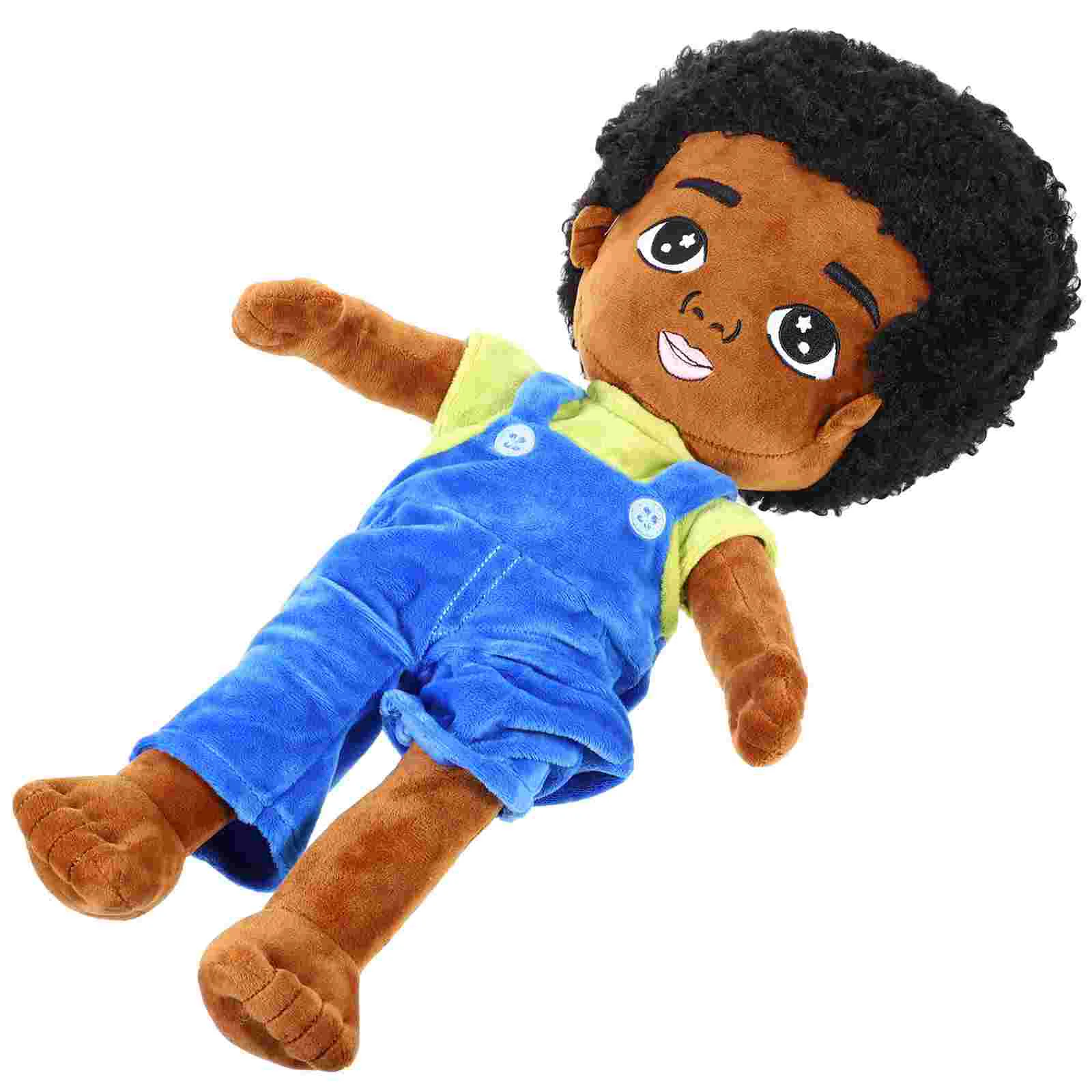 

Black Kids Plush Stuffed Bed Toy Lovely Plaything Dolls Girls Baby Toys Appease Boys