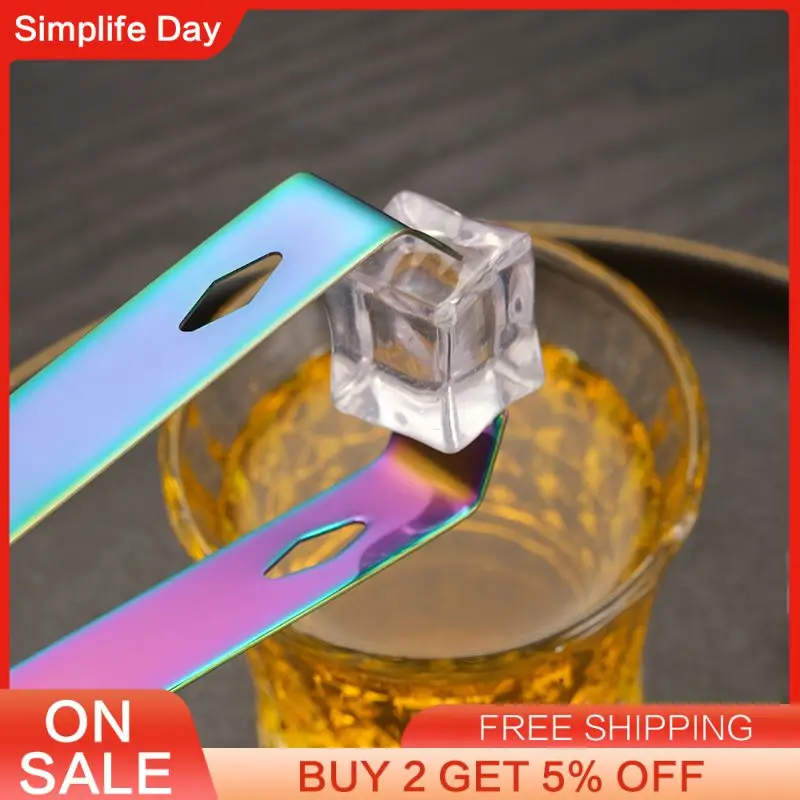 

1pcs Stainless Steel Ice Tongs With Smooth Edge Sugar Tongs Bar Ice Clip Barware Buffet Clip Bar Kitchen Tools Kitchen Food Tong