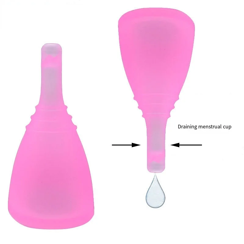 

Pink Menstrual Cup Drainable Period Cup Soft Copa Menstrual Silicone Coletor Menstrual Cup Periode Copo менструальная чаша