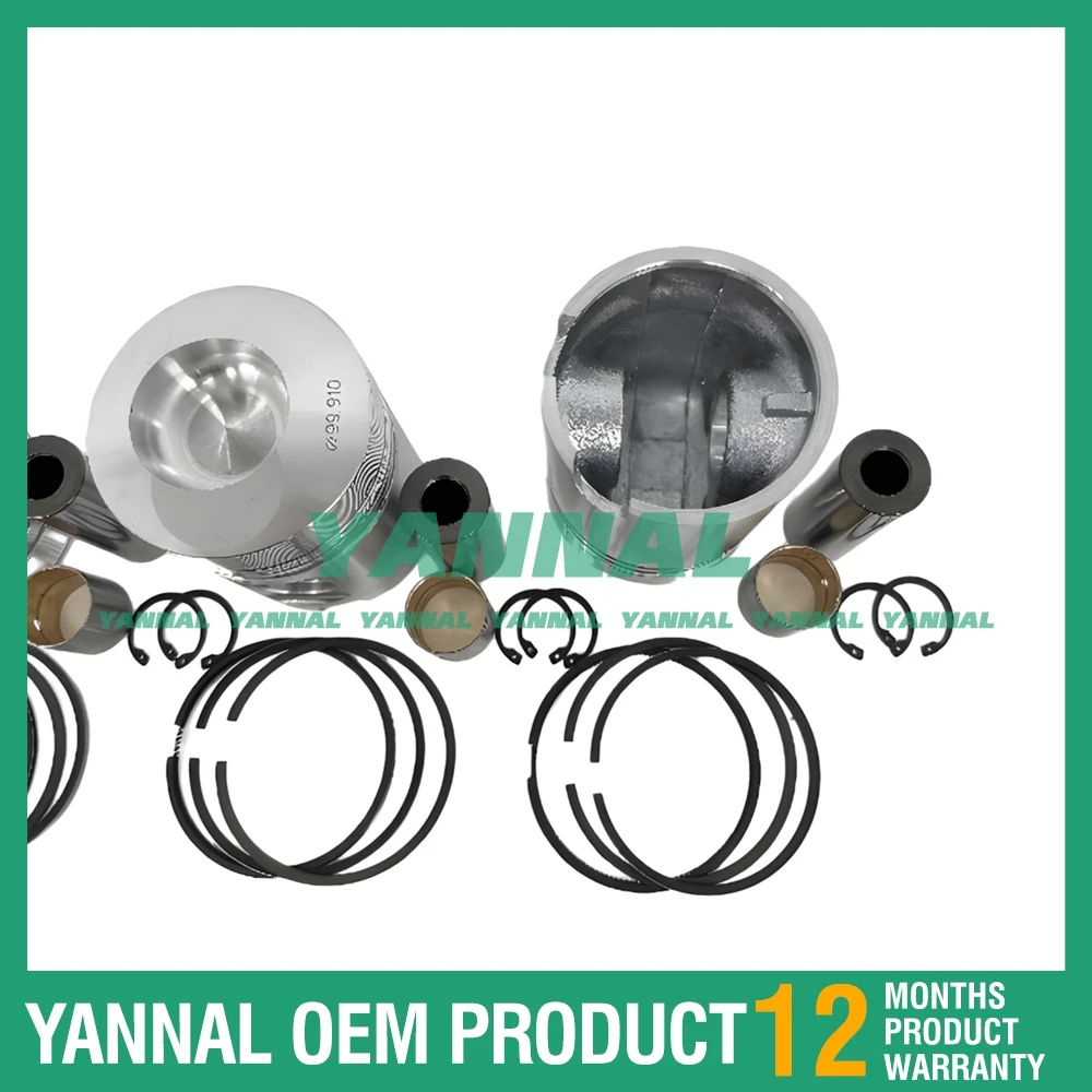 Отличное качество 5 шт. F5L912 поршень с кольцами для деталей двигателя Deutz