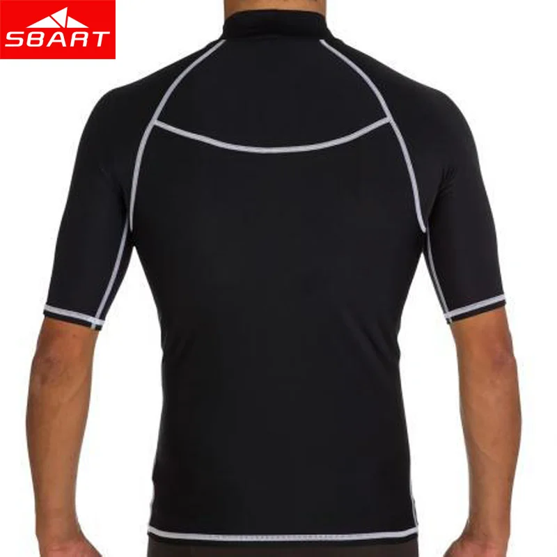 SBART Short Long Sleeve Rash Guards Men UV Protection Windsurf Tops Surf Rashguard Swim Shirts Man Swimwear Sportswear Plus 4XL