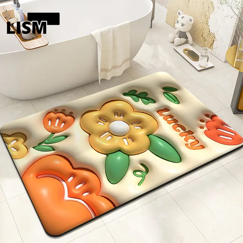 

3D Visual Cartoon Carpet for Living Room Non-Slip Foot Mat Floor Entrance Doormats Lounge Area Rugs Bedroom Decoration Washable