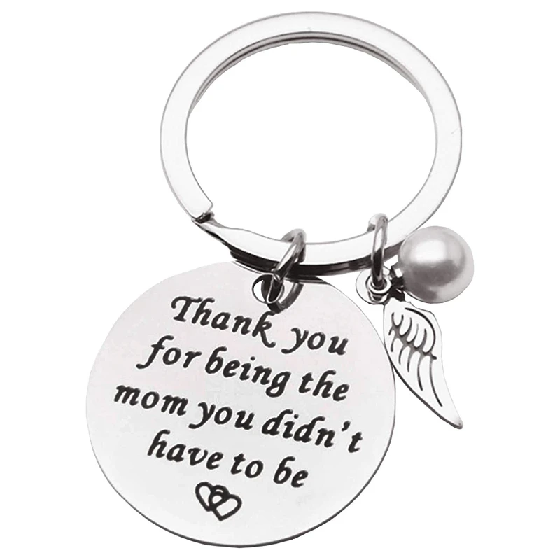 

Thank for Being The Mom,keychain Gift From Daughter To Her Mother Stainless Steel Student Jewelry Accessories Family Fashion