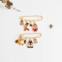 disney cartoon squirrel chip dale lapel pin clothing ornament creative metal badge fashion accessory jewelry