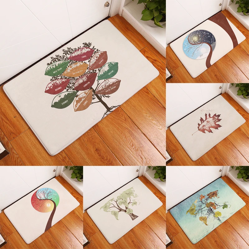 

Yin and Yang Bedroom Floor Mat Living Room Area Rug Carpet for Bed Room Home Kitchen Mat Flannel Non-Slip Indoor Doormat