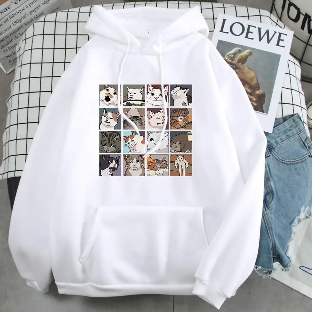 

2022 Meme Cats Puzzle Hoodie Y2k Harajuku Men Hoodies Street Men Sweatshirts Long Sleeve Punk Pullover Korean Clothes For Men