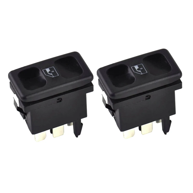 

2PCS Car Black Plastic Metal Power Window Control Switch Button 191959855 BDP605 For Golf Jetta MK2 1985 -1989
