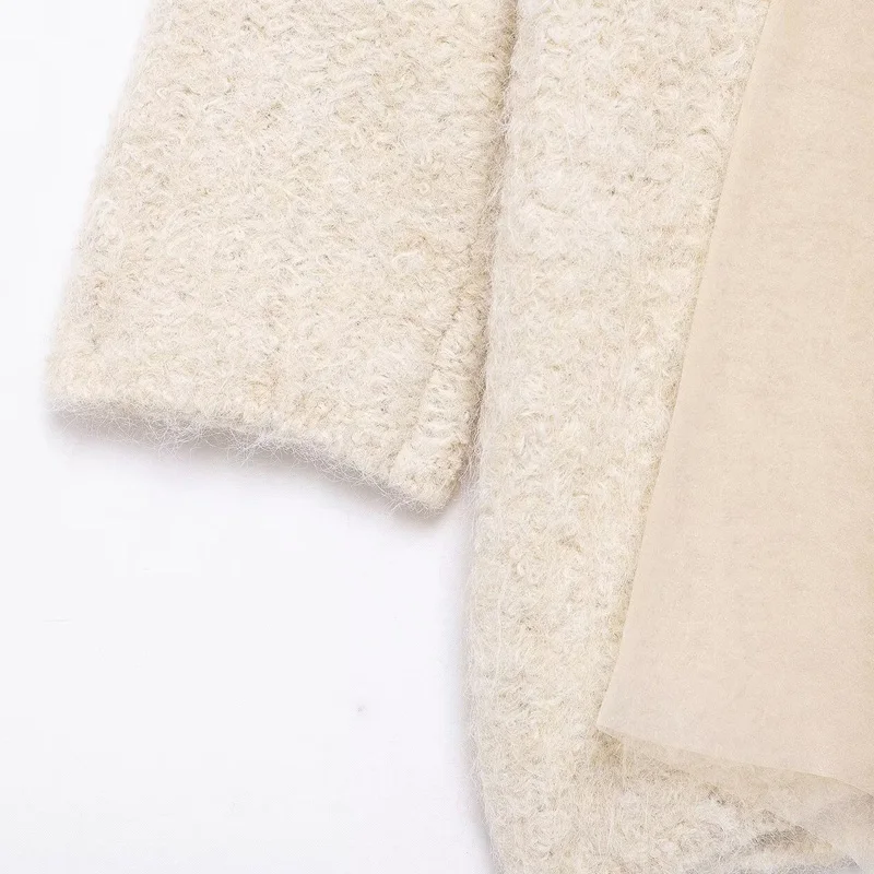 TRAF 2024 женский свитер кардиган укороченный вязаный с бантом осенний трикотаж