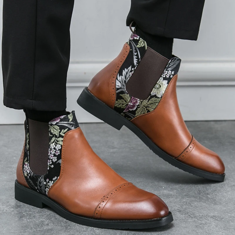 Ботинки Челси мужские мотоциклетные ботинки до лодыжки Хорошее Качество