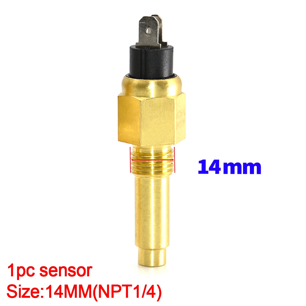 

Универсальный датчик температуры воды, датчик температуры воды 120c 14 мм 17 мм 21 мм для автомобиля, грузовика, гонок
