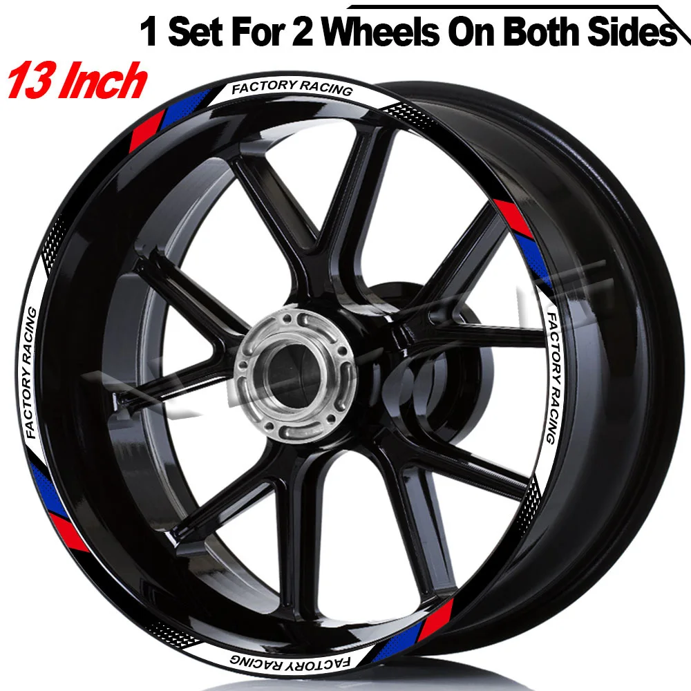 Отражающая наклейка на обод колеса мотоцикла, 13 дюймов 14 дюймов 15 дюймов 16 дюймов 18 дюймов, полосатая ступица, автомобильная клейкая лента для мотоцикла Honda YAMAHA