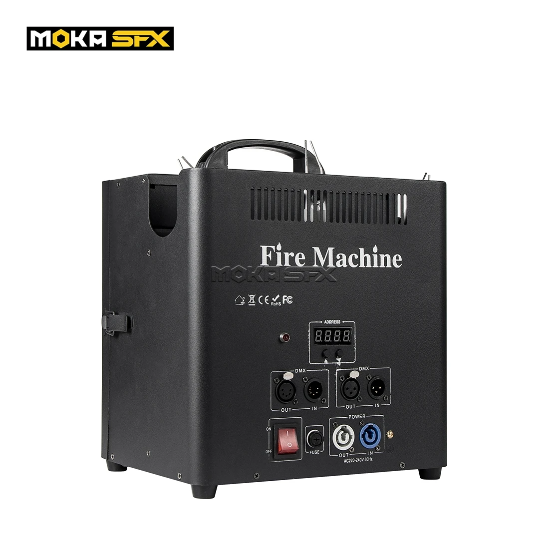 

MOKA SFX 3 Head DMX512 Fire Machine 5 Channels Flame Projector Stage Flame Machine LCD Display