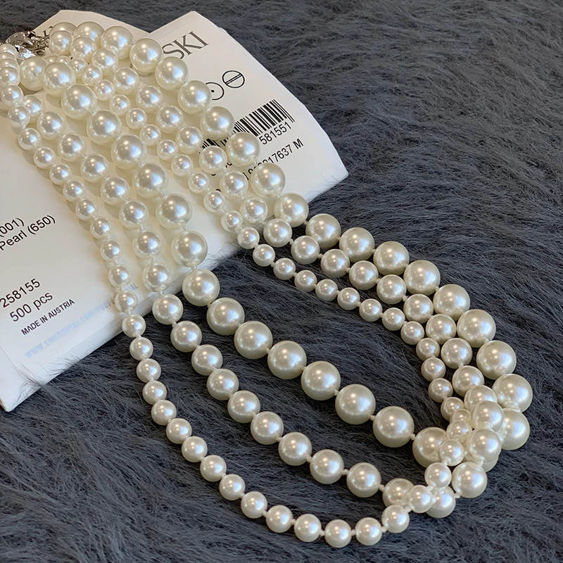 Женское ожерелье с маленьким рисовым зерном Shijia стерлинговое 925 пробы новинка 2024