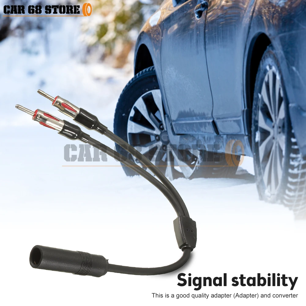 

Car Antenna Cable Adapter Aluminum Plug In 1 For 2 Radio Antenna Extension Cable Meet More Connectivity Needs Antenna For Car