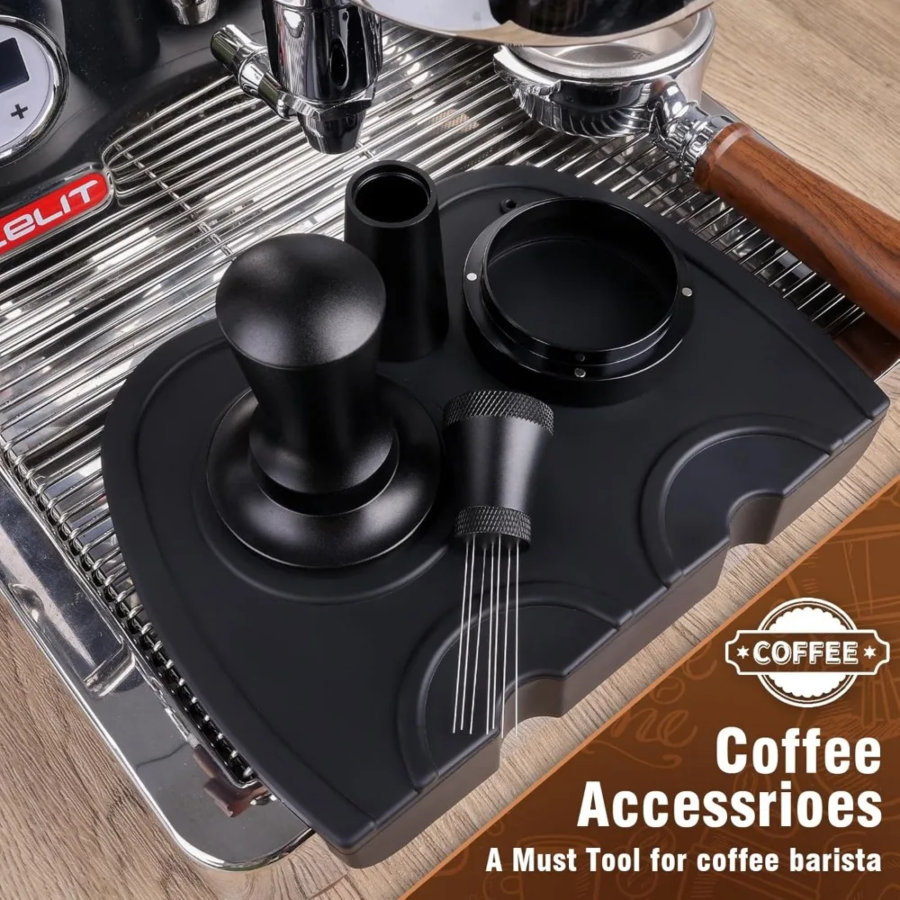 Набор тамперов для кофе 58 мм включая инструмент WDT дозирующее кольцо 54 тампер