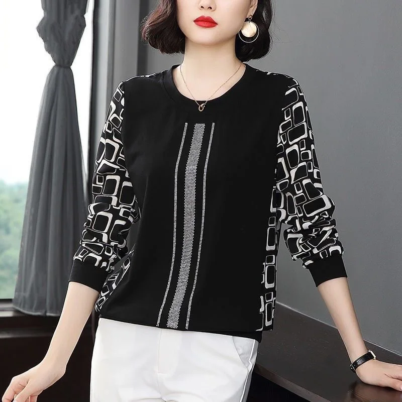 

Женская футболка с длинным рукавом и круглым вырезом, из полиэстера