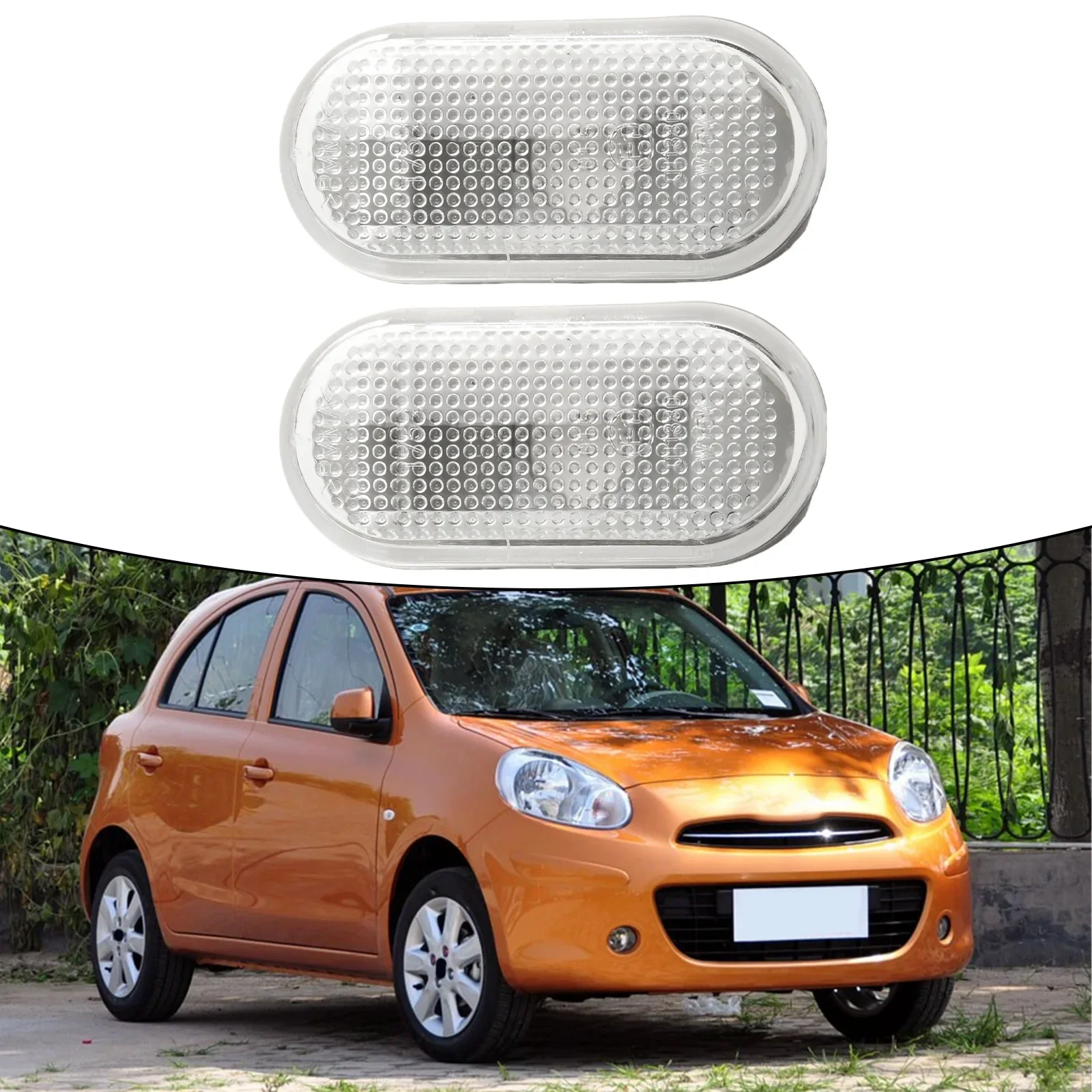 Для Nissan March Micra 2002-10 светодиодный указатель поворота боковой повторитель замена