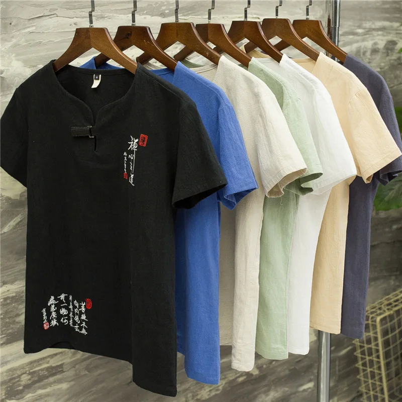 Костюм Тан в китайском ретро-стиле для мужчин рубашка дзен-чай штаны топ кунг-фу