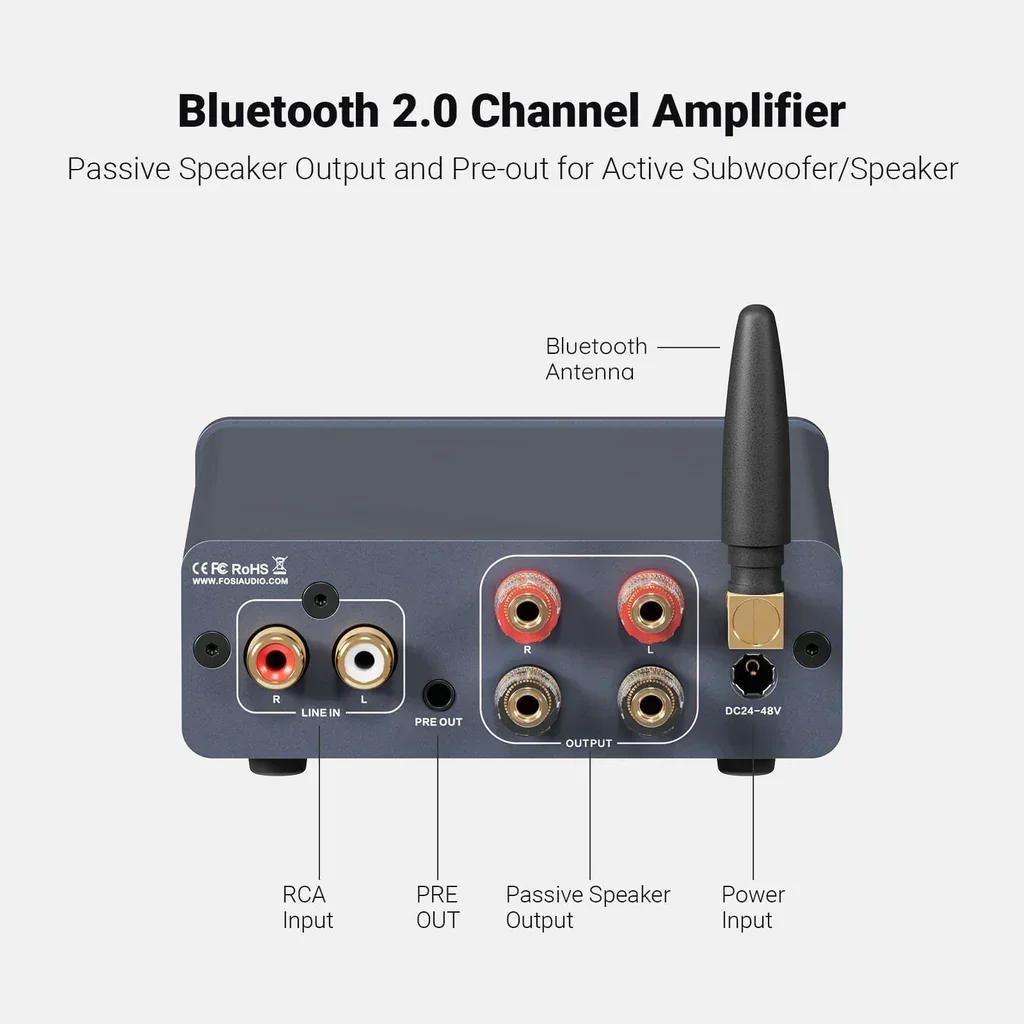 Audio Bt20a Профессиональный 300 Вт X2 Tpa3255 2-канальный усилитель мощности Bluetooth 5.0