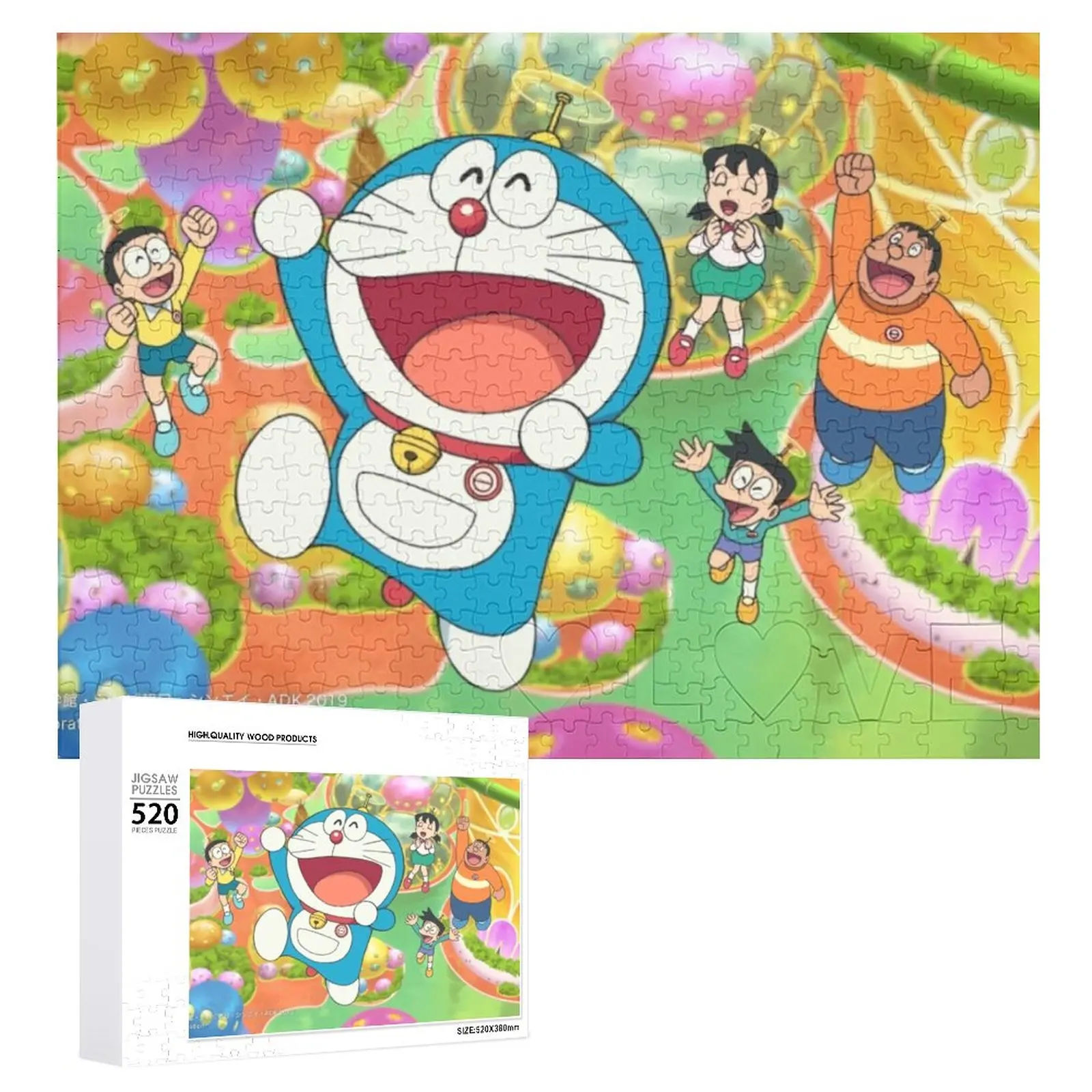 

Bandai anime jigsaw puzzle toy Doraemon Big Bear his friend Jigsaw Puzzle 520 jigsaw puzzle adult children birthday gift