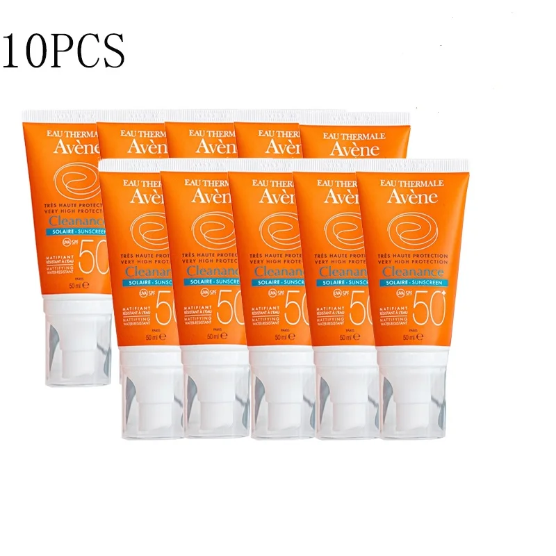

10pcs Avene Face or Body Solaire Suncreen Refreshing Double Care Oil Control Sunscreen 50ml SPF50+PA++ for Oil Acne Skin 50ml